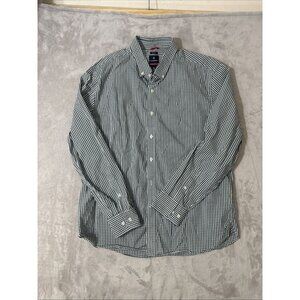Victorinox Tailored Fit XXL Green Gingham Button Down Shirt Mens